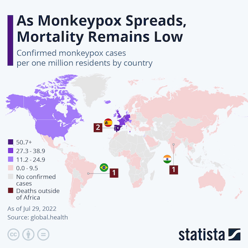 As Monkeypox Spread, Mortality Remains Low
