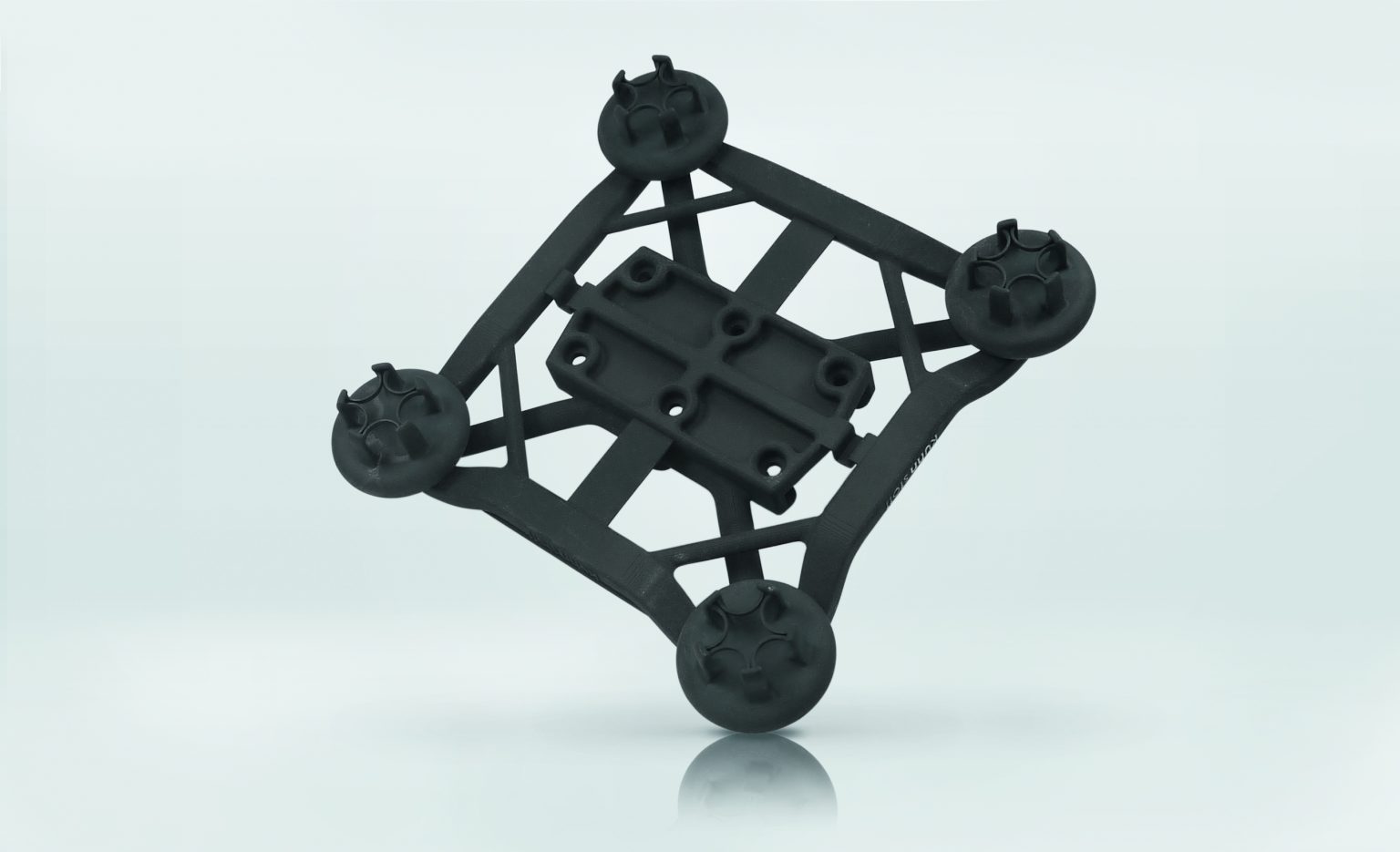 A single-piece lightweight grip system with integrated functionality, 3D printed with PA 2200