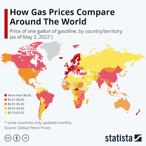 How Gas Prices Compare Around the World