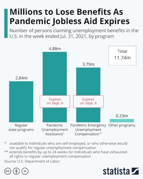 Millions to Lose Benefits As Pandemic Jobless Aid Expires
