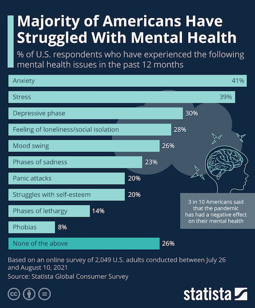 Majority of Americans Have Struggled With Mental Health