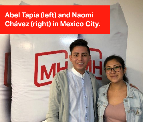 Abel Tapia (left) and Naomi Chávez (right) in Mexico City.