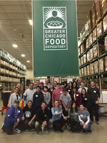 Plastic Resin Distributor M. Holland Team At Chicago Food Depository