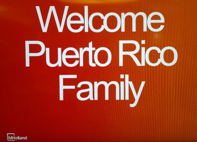 M Holland Puerto Rico Hurricane Maria Airport Welcome Sign